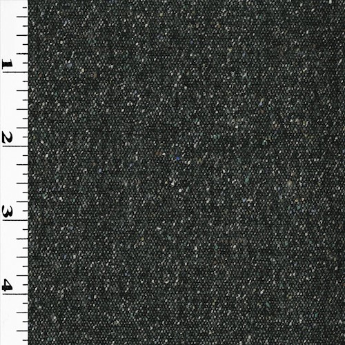 *2 YD PC--Black/Gray Multi Soft Woven Wool Blend Suiting DFWAP0002353