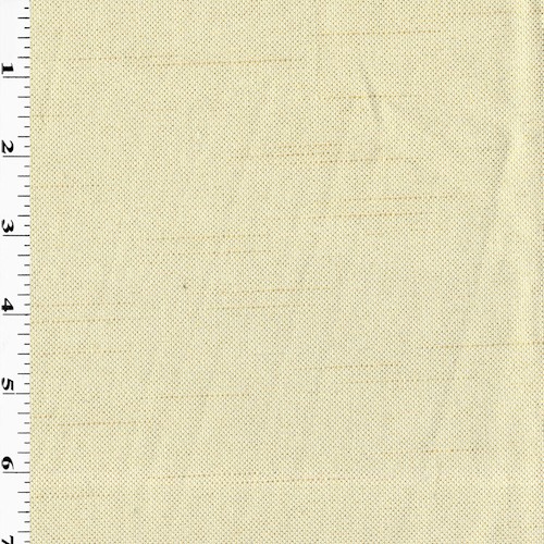 *11 3/4 YD PC -- Ivory/Faded Gold Printed Canvas Decorating Fabric DFW2080-X