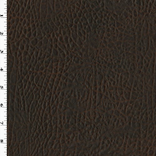 *6 YD PC -- Earth Soil Brown Textured Embossed Faux Leather DFW2084-X
