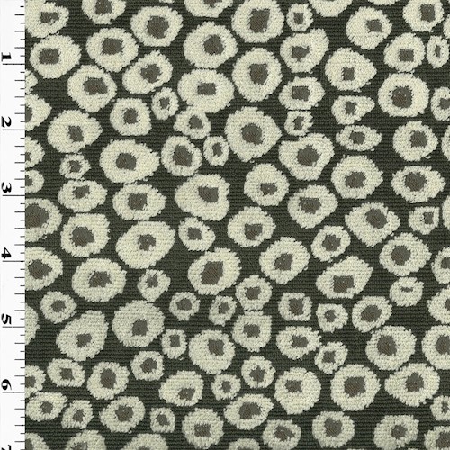 *6 1/2 YD PC -- Gray/Pearl/Multi Abstract Spots Jacquard Decorating Fabric DFW2101-X