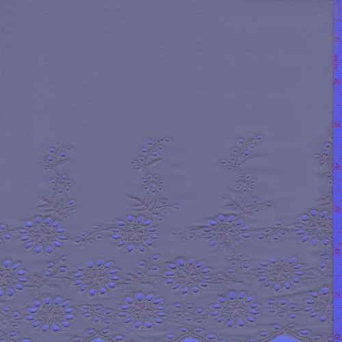 Slate Blue Scallop Cotton Eyelet