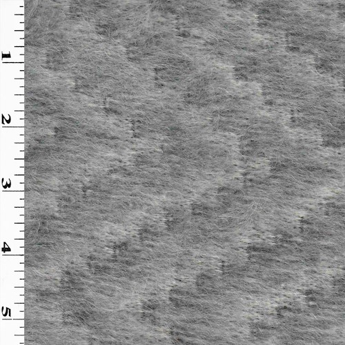 *6 7/8 YD PC--Gray/White Brushed Wool Blend Jacquard Jacketing DFWAP0002272