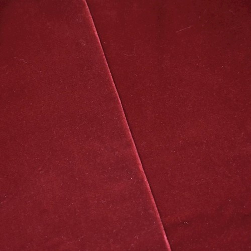 Cherry Red Textured Velvet Woven Home Decorating Fabric DFW60365