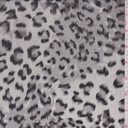 Stone/Black Leopard Georgette