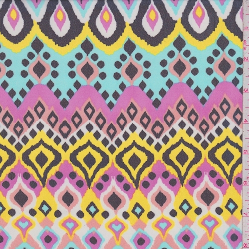 Lilac/Blue/Yellow Moroccan Georgette