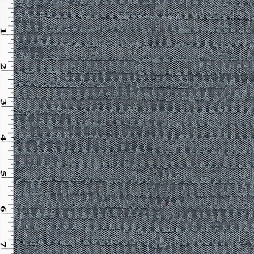 *1 1/8 YD PC--Harbor Blue/Multi Abstract Texture Damask Decorating Fabric