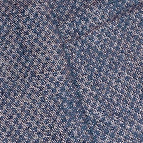 Two Toned Blue Textured Abstract Chenille Damask Decor Fabric DFW59410