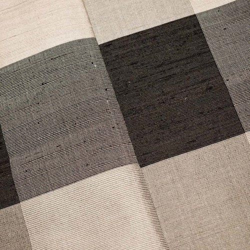 Beige/Taupe/Multi Checkered Plaid Silk Blend Decor Fabric DFW60377