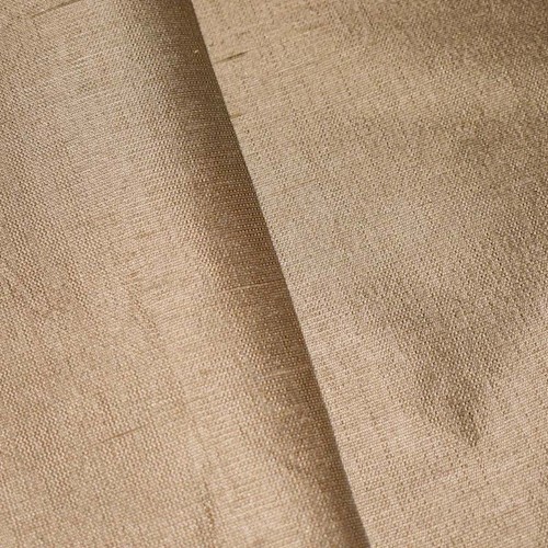 Creamy Brown Silk Blend Slub Woven Decorating Fabric DFW60381