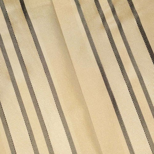 Ceramic Beige/Black Silk Blend Stripe Woven Drapery Fabric DFW60385