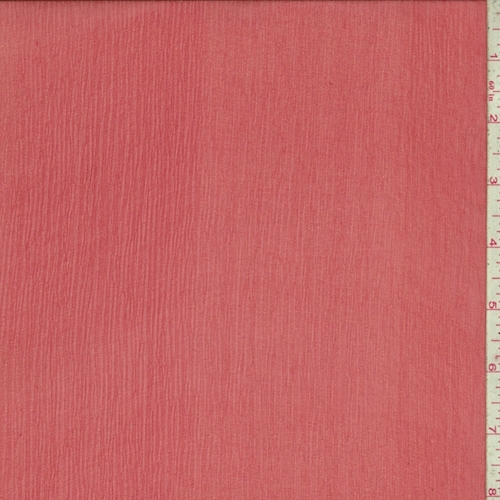 Pomegranate Crinkled Silk Chiffon