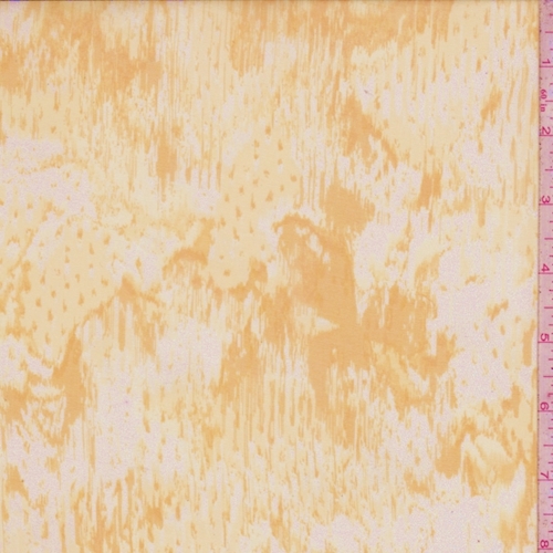Marigold/Buff Brush Stroke Silk Organza