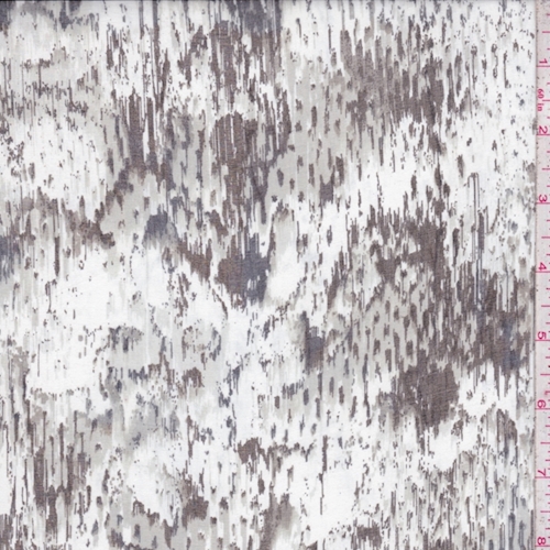 White/Grey/Black Snakeskin Silk Organza