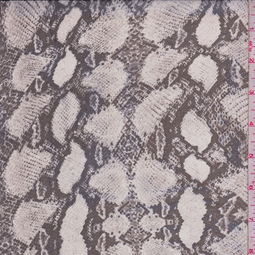 Black/Stone Snakeskin Silk Organza