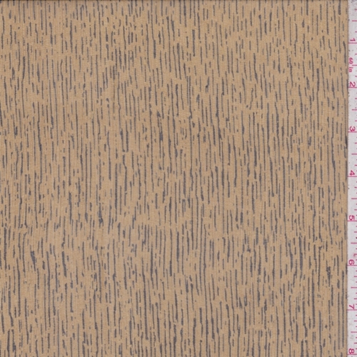 Ochre/Black Woodgrain Silk Crinkle Chiffon