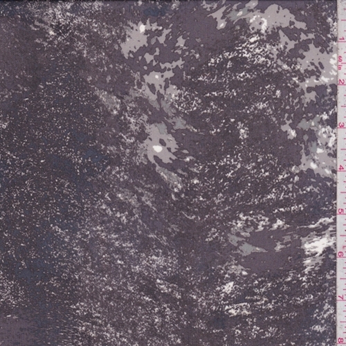 Plum/Grey/Midnight Granite Look Silk Chiffon