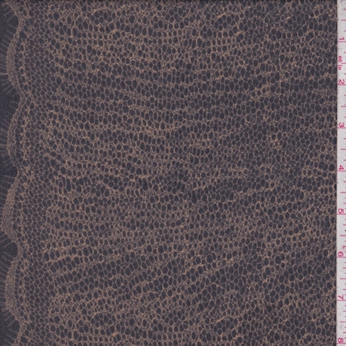 Vintage Navy/Dark Beige Mini Pebble Silk Crepe Georgette