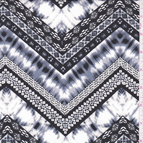 ITY Black/Pewter/White Deco Zag Jersey Knit