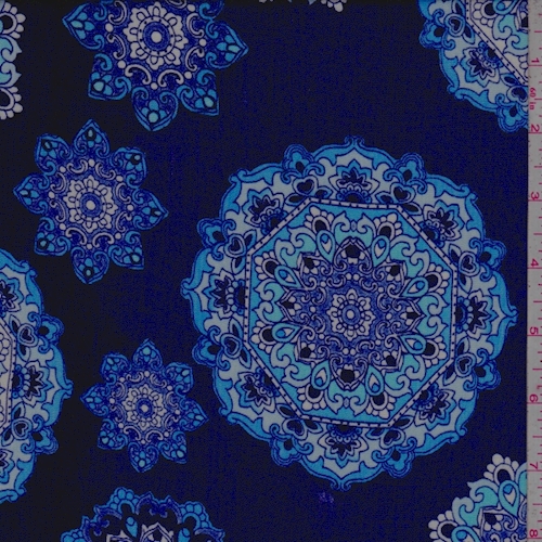 Violet Blue/Sky Mandala Crepon
