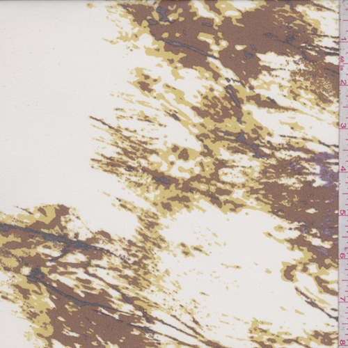 Ivory/Camel/Lilac Striated Silk Chiffon