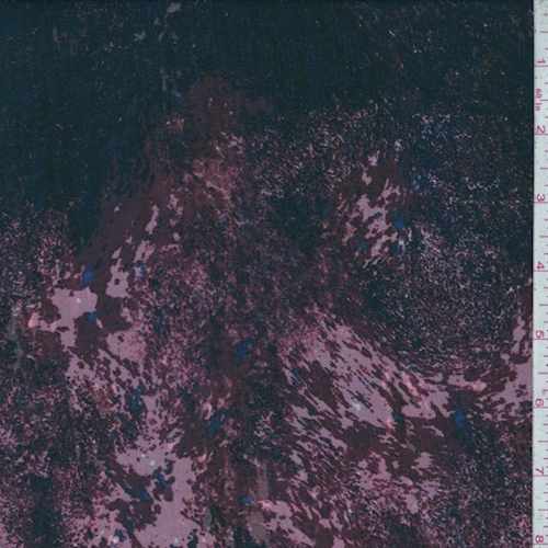 Violet/Plum/Maroon Striated Silk Chiffon