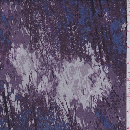 Midnight/Purple/Maroon Striated Silk Chiffon