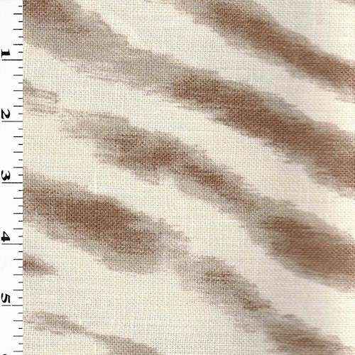 *4 7/8 YD PC--Brown/Ivory Watercolor Printed Designer Canvas Home Decorating Fabric DFW2174-X