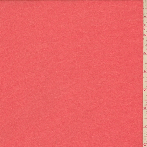 Bright Coral Crepe Georgette