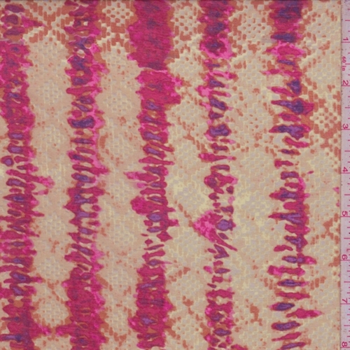 Copper/Hot Pink Diamond/Stripe Lawn