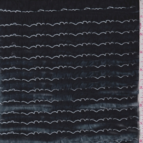Black/Pewter Ombre Ruffle Knit