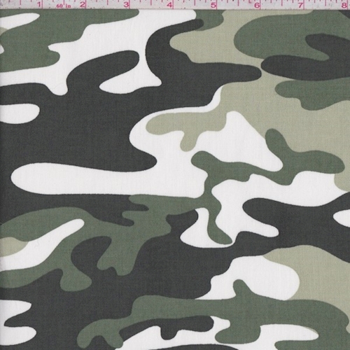 Moss/Sage/Black Camo Stretch Sateen