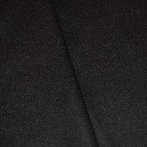 True Black Wool Blend Twill Stretch Suiting APS00181
