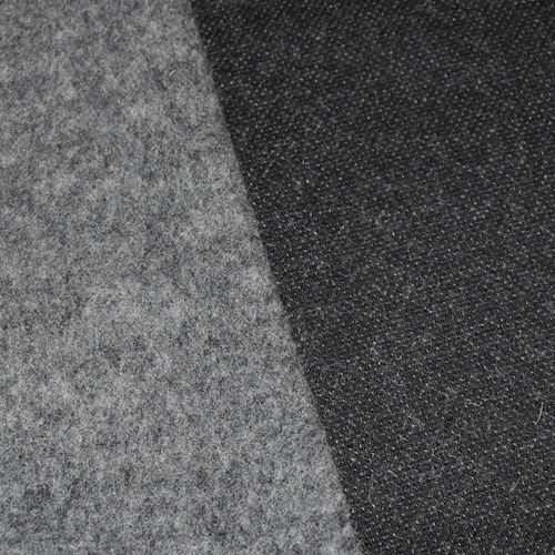 Static Gray One Sided Wool Blend Fleece Knit APS00282 Fashion Fabrics