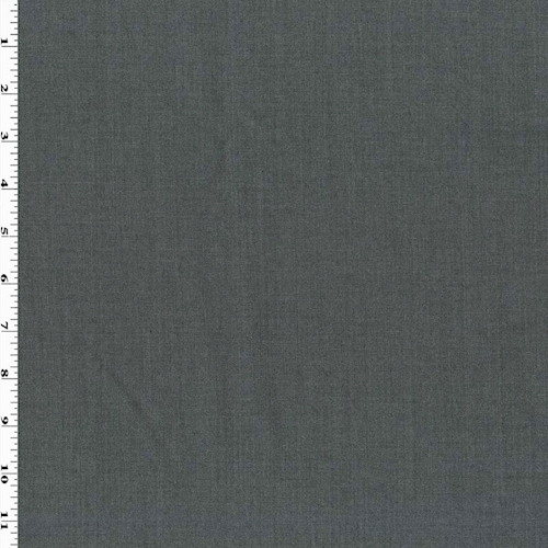 Shadowed Gray Wool Blend Twill Woven Suiting