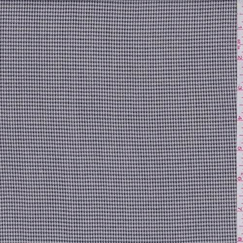 *2 1/8 YD PC--Black/White Gingham Check Lightweight Suiting
