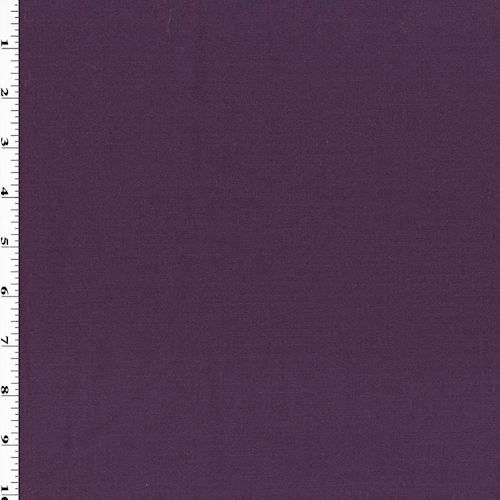 Deep Mulberry Purple Wool Blend Slub Suiting