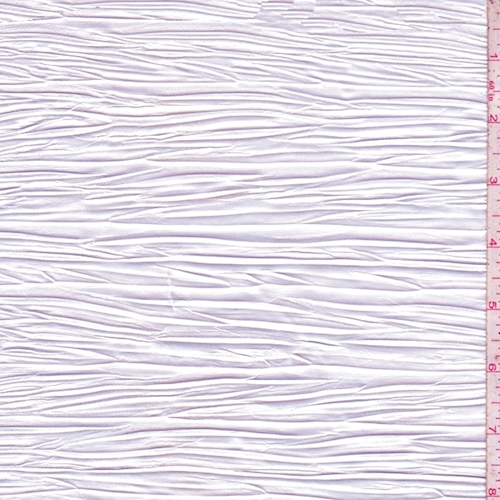 White Crinkled Satin Charmeuse