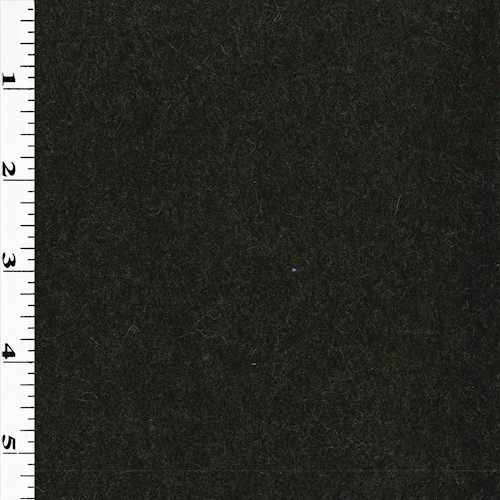 Earth/Moss Brown Boiled Wool Blend Doubleweave Coating APS00334