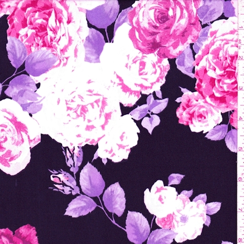 ITY Black/Fuschia Rose Jersey Knit