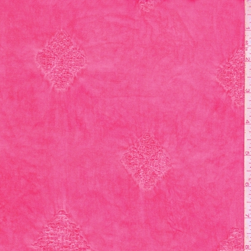 Cranberry Leno Diamond Rayon Lawn