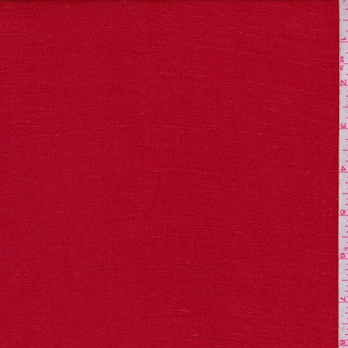 Crimson Red Linen Look