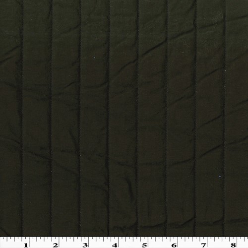 Deep Army Green Stripe Quilted Coating DFW11433