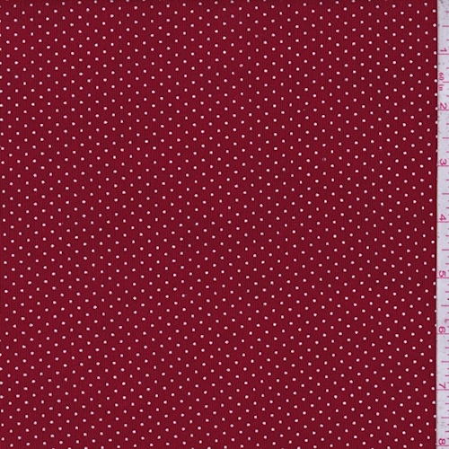 Deep Red/White Pin Dot Slinky Knit