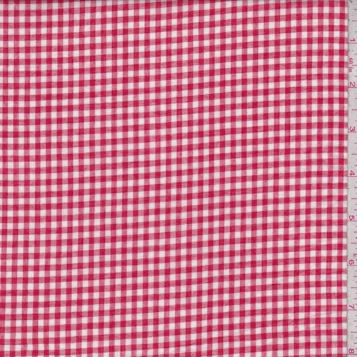 Cherry/White Gingham Check Lawn