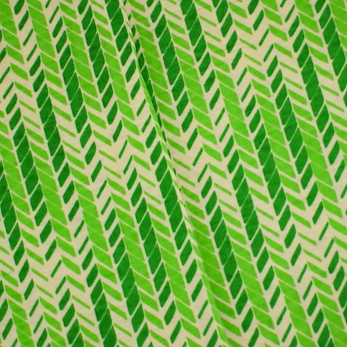 Green/Multi Wool Blend Abstract Printed Jersey Knit
