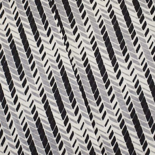Black/Gray Wool Blend Abstract Printed Jersey Knit APS00207