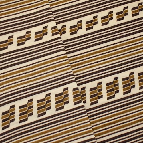Brown/Beige Wool Blend Stripe Abstract Printed Jersey Knit APS00208