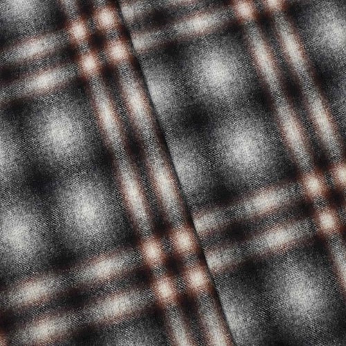 Faded Black/Brown/Multi Wool Blend Plaid Woven Jacketing APS00210