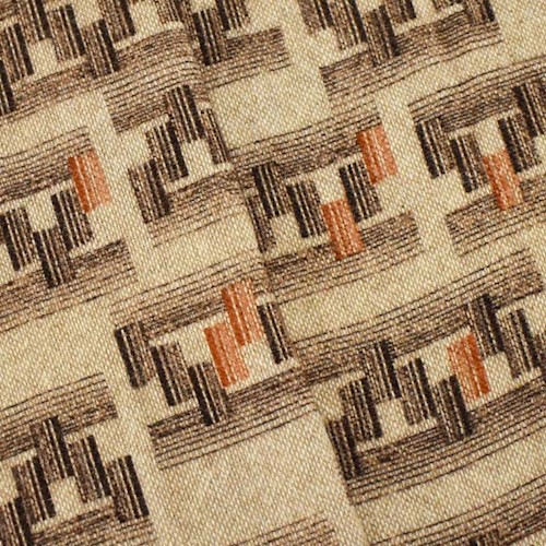 Beige/Brown Wool Blend Abstract Printed Texture Jacketing APS00226