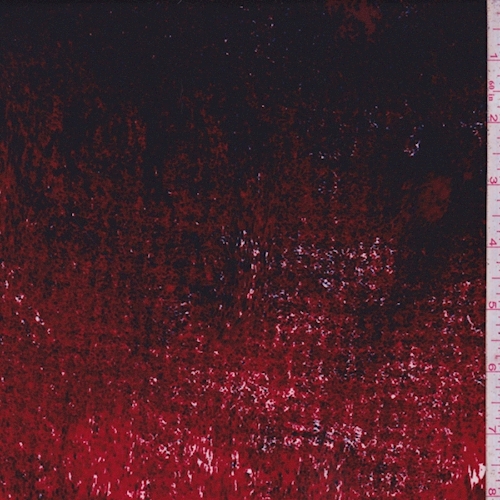 Maroon/Ruby/Black Granite Look Silk Crepe de Chine